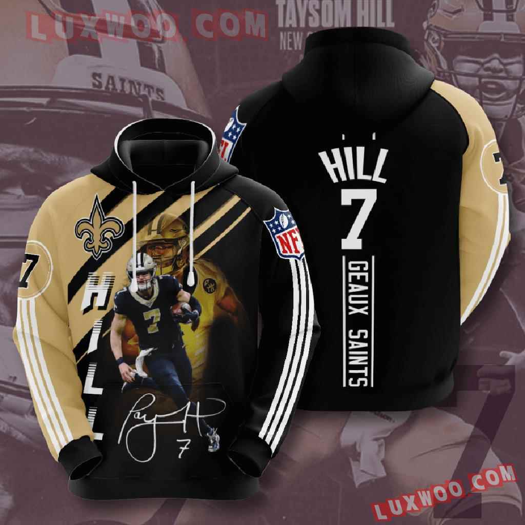 Nfl New Orleans Saints 3d Hoodies Printed Zip Hoodies Sweatshirt Jacket V14