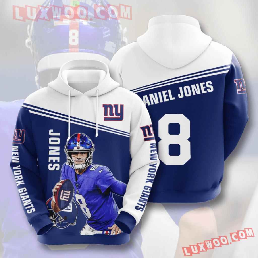 Nfl New York Giants 3d Hoodies Printed Zip Hoodies Sweatshirt Jacket V13