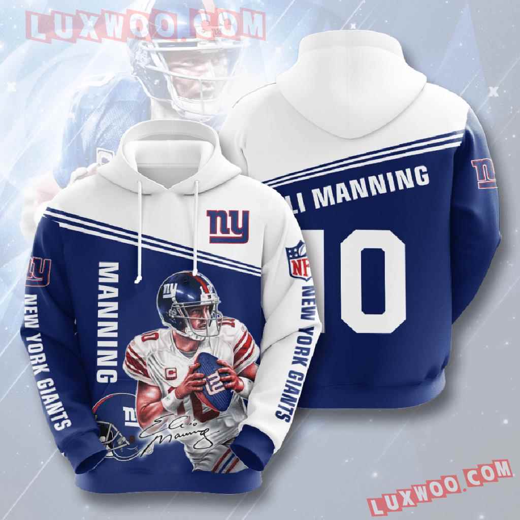 Nfl New York Giants 3d Hoodies Printed Zip Hoodies Sweatshirt Jacket V14