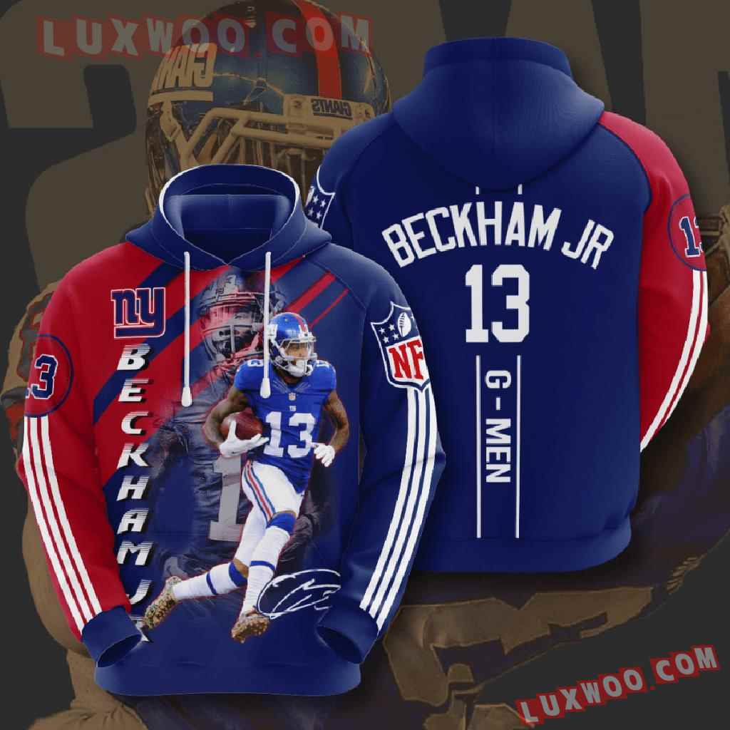 Nfl New York Giants 3d Hoodies Printed Zip Hoodies Sweatshirt Jacket V8