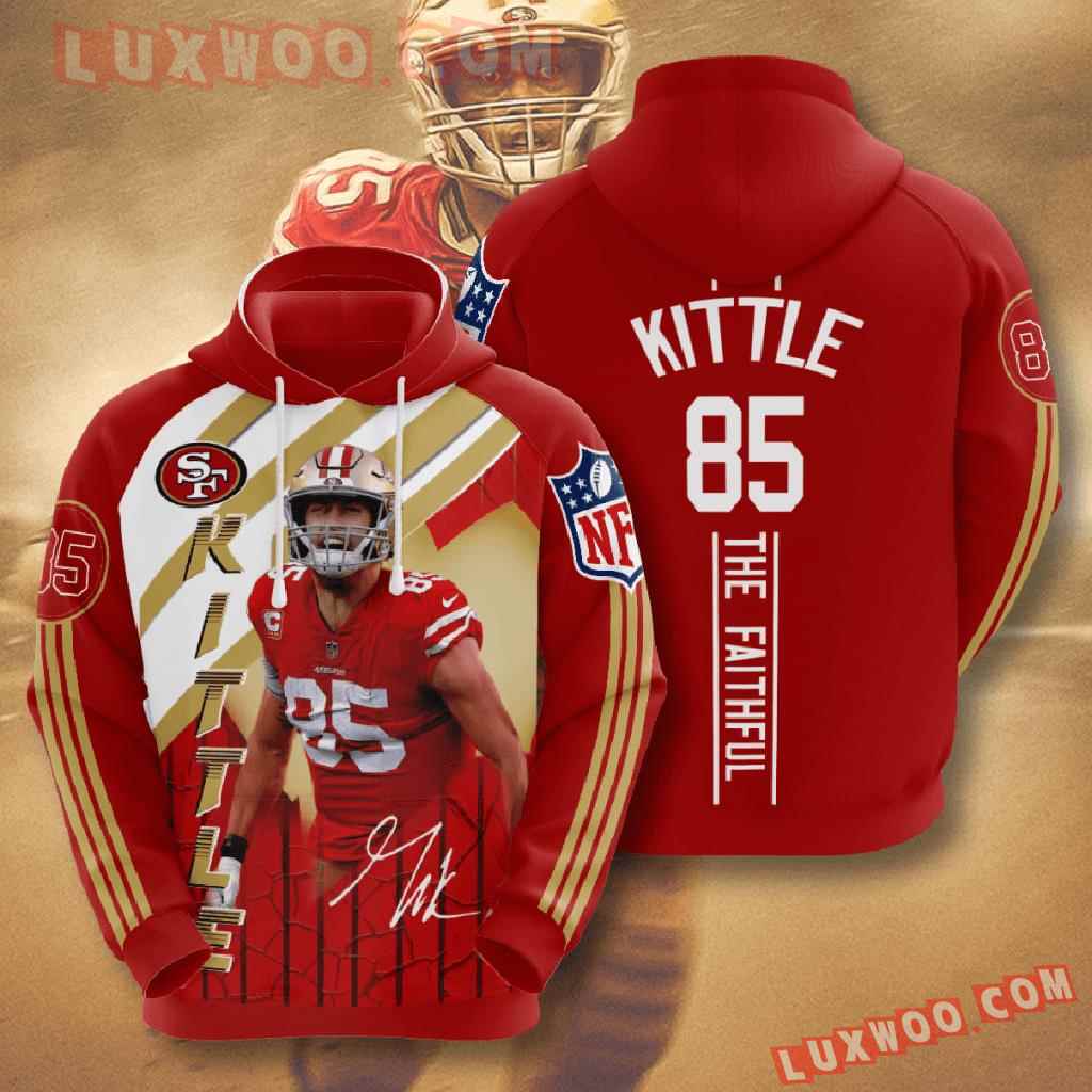 Nfl San Francisco 49ers 3d Hoodies Printed Zip Hoodies Sweatshirt Jacket V11