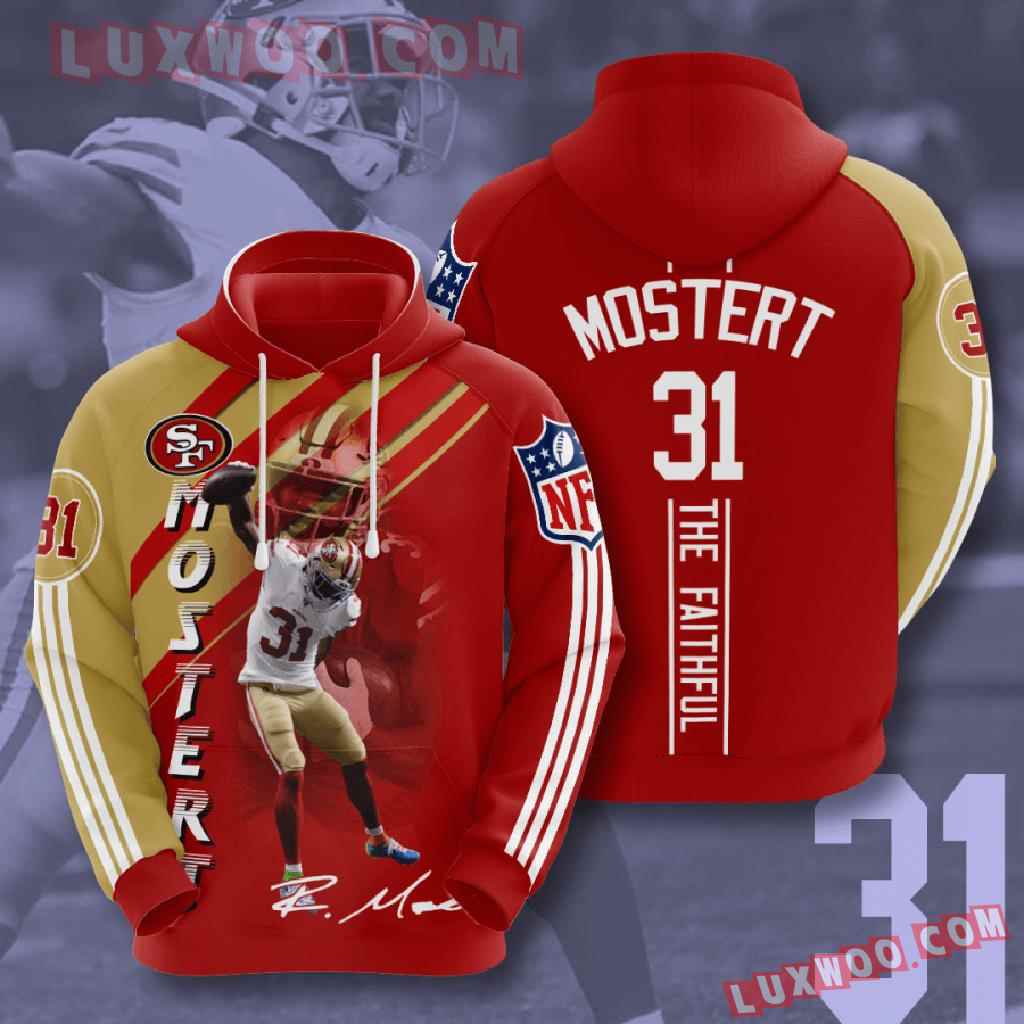 Nfl San Francisco 49ers 3d Hoodies Printed Zip Hoodies Sweatshirt Jacket V18