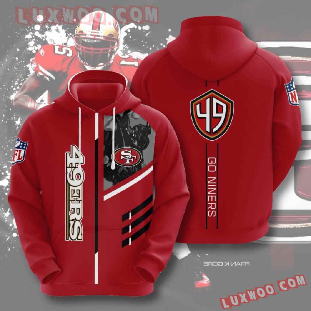 Nfl San Francisco 49ers 3d Hoodies Printed Zip Hoodies Sweatshirt Jacket V2