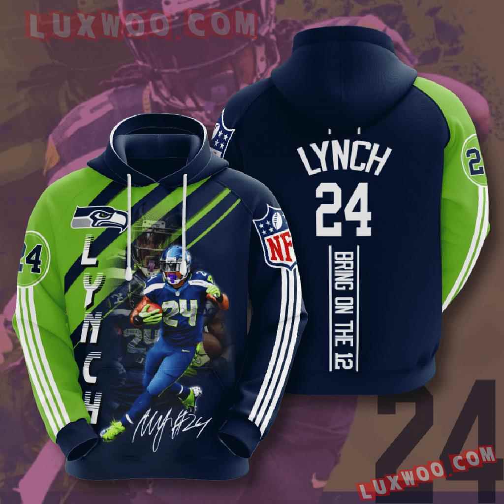 Nfl Seattle Seahawks 3d Hoodies Printed Zip Hoodies Sweatshirt Jacket V20