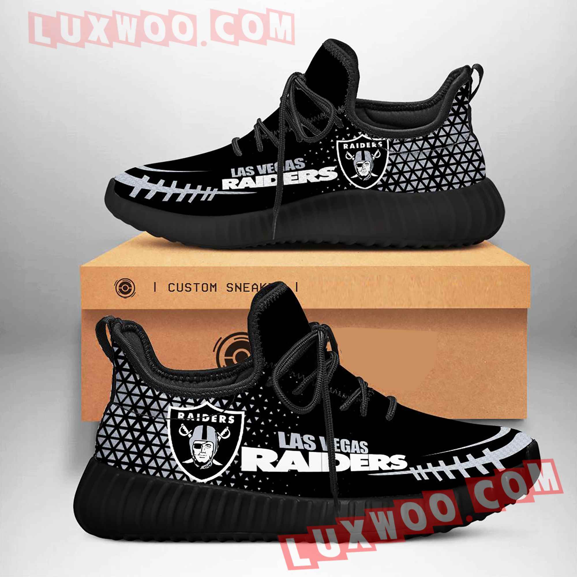 Oakland Raiders Nfl Yezzy Custom Shoes Sneaker V1