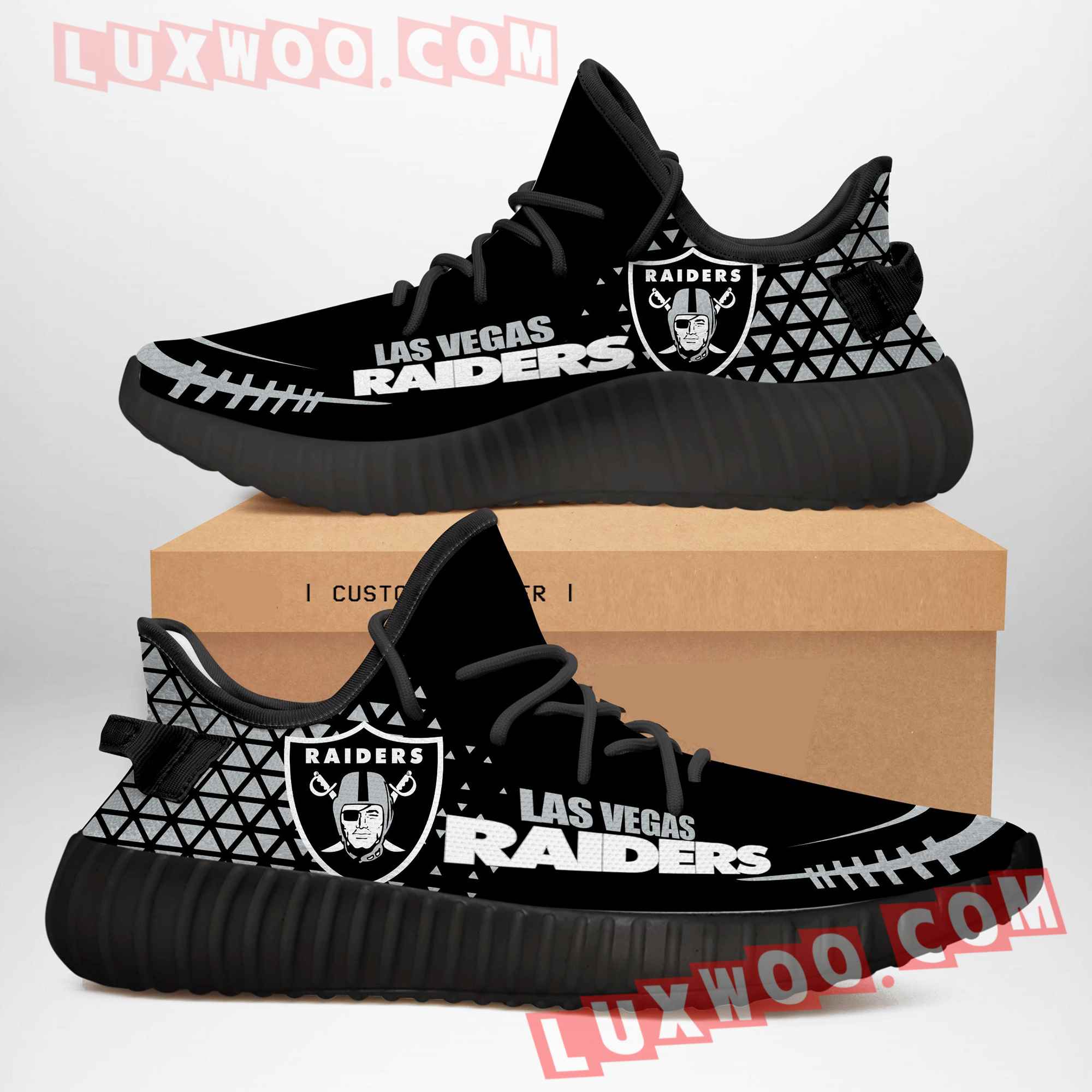 Oakland Raiders Nfl Yezzy Custom Shoes Sneaker V3