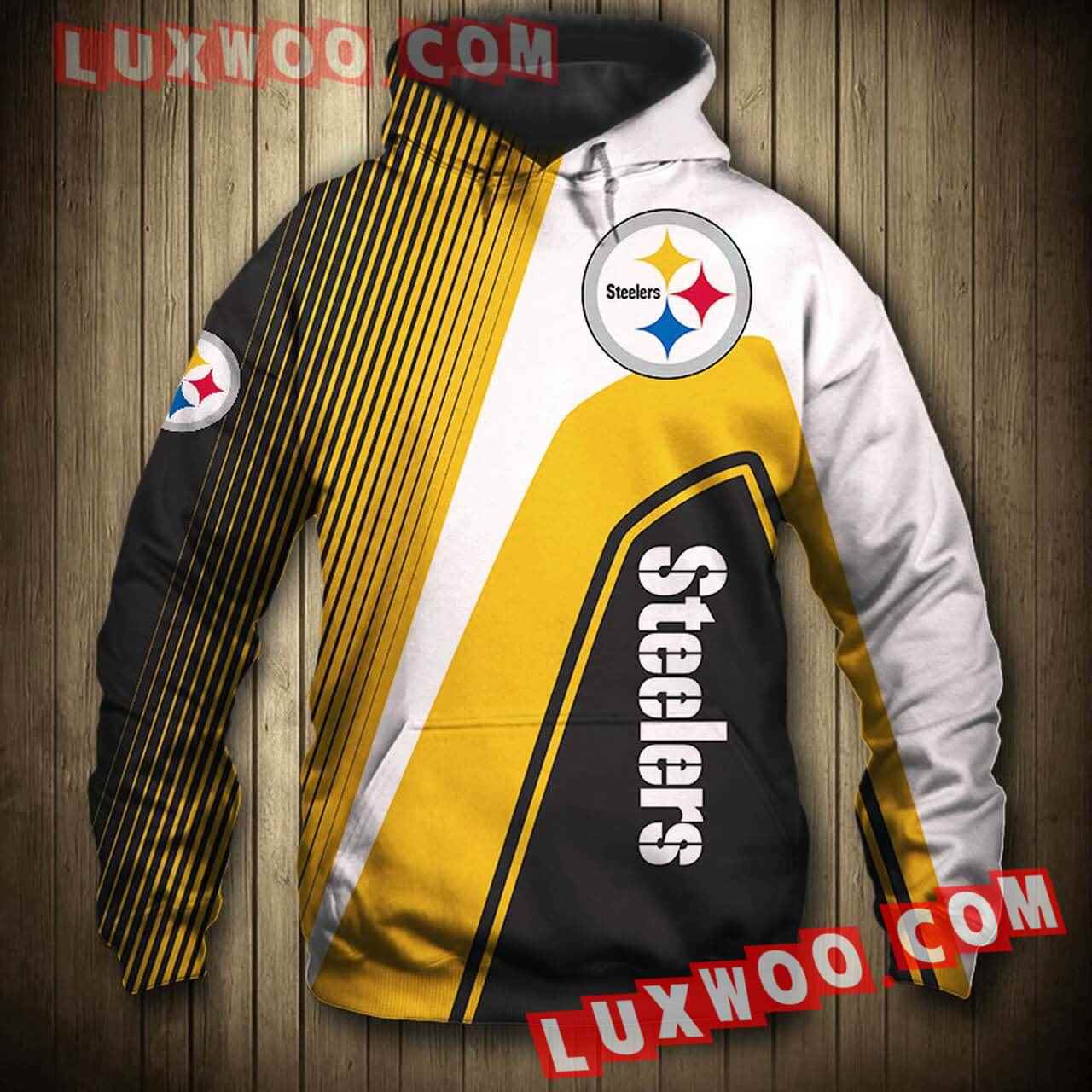 Nfl Pittsburgh Steelers Hoodies Custom All Over Print 3d Pullover Hoodie V1