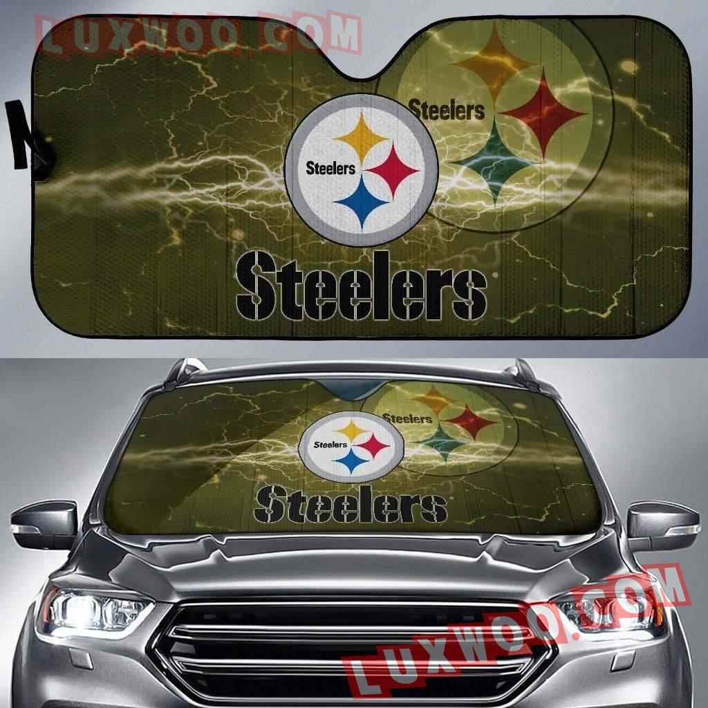 Pittsburgh Steelers Nfl 3d Auto Sun Shades V1