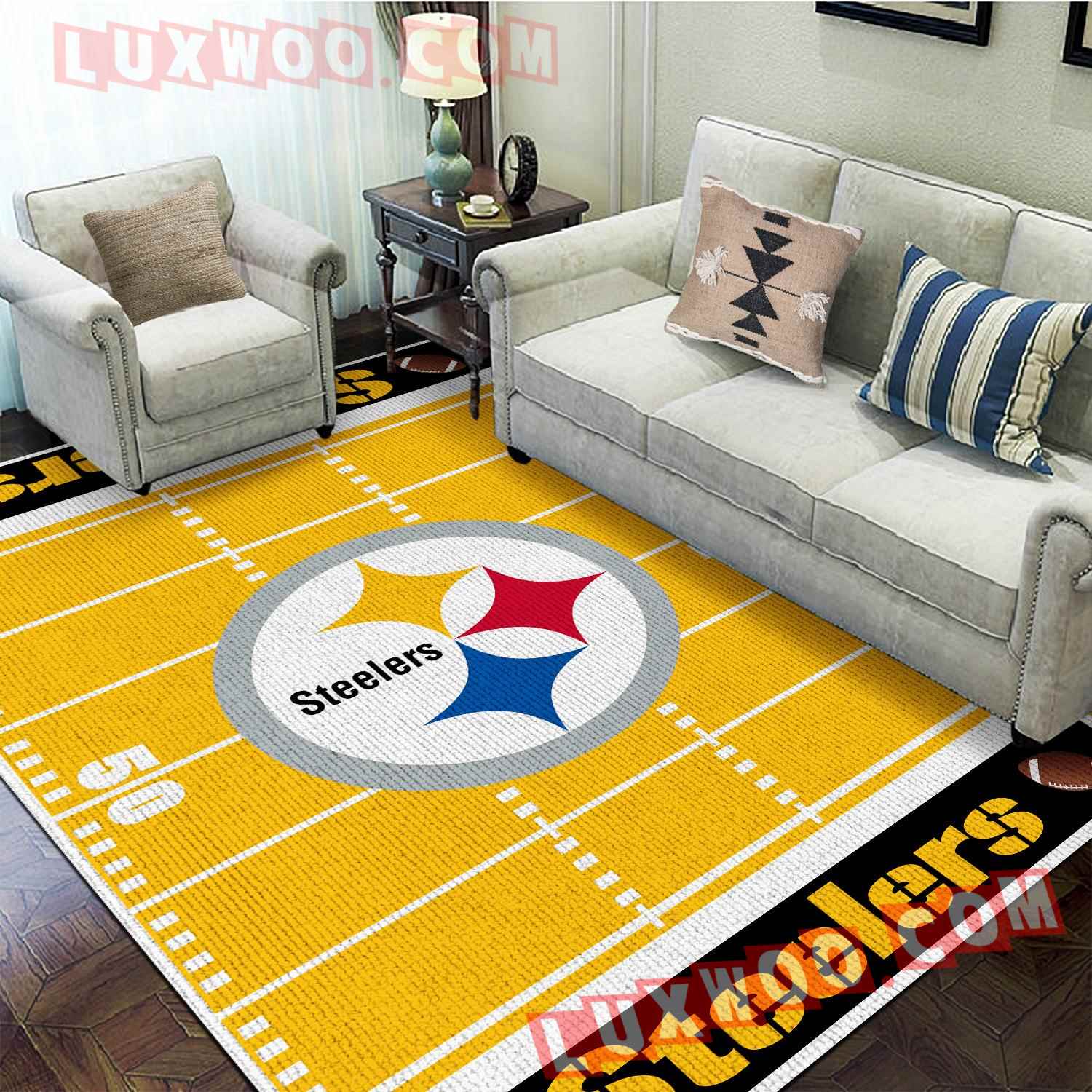 Pittsburgh Steelers Nfl 3d Living Room Rugs V1