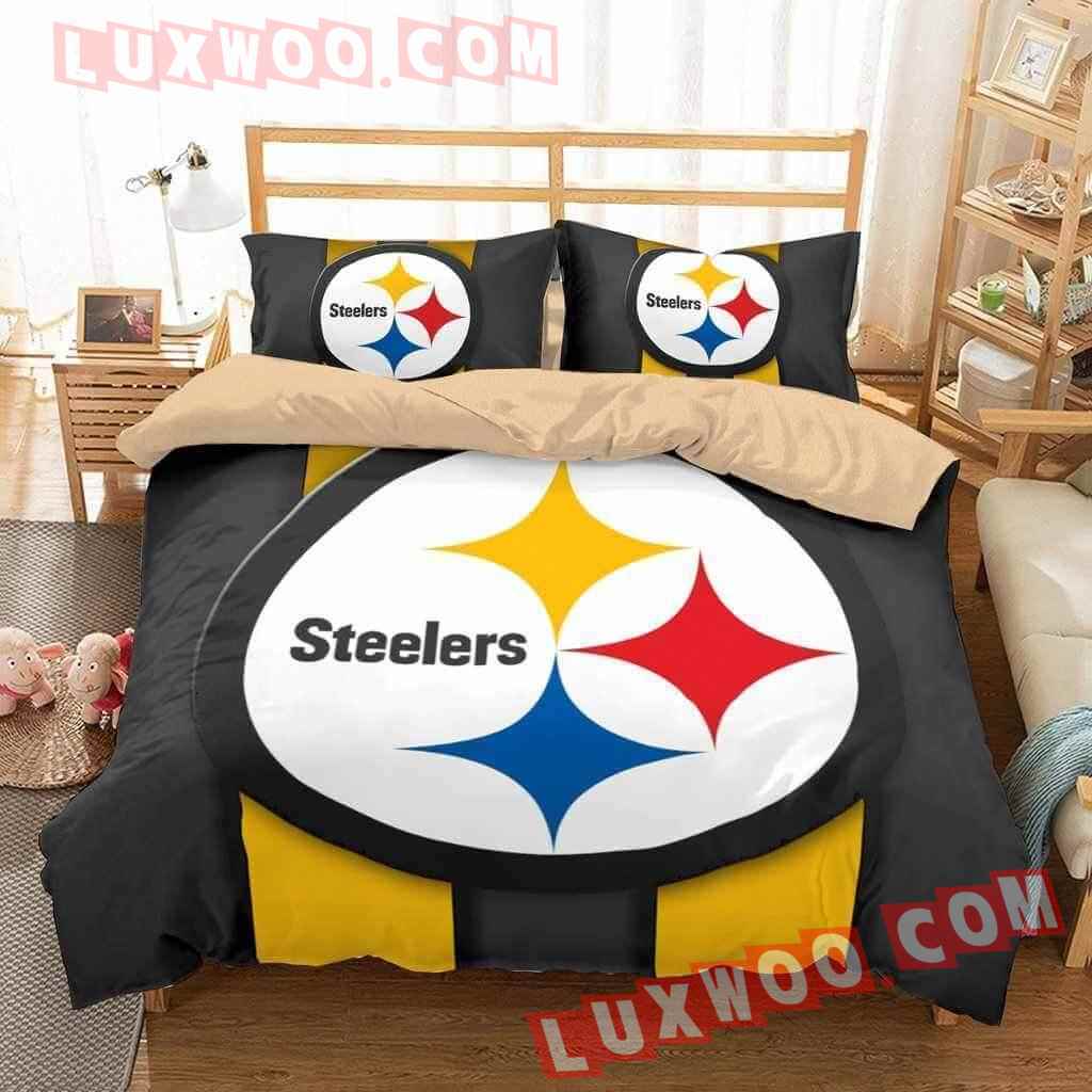 Pittsburgh Steelers Nfl 3d Quilt Bedding Set V3
