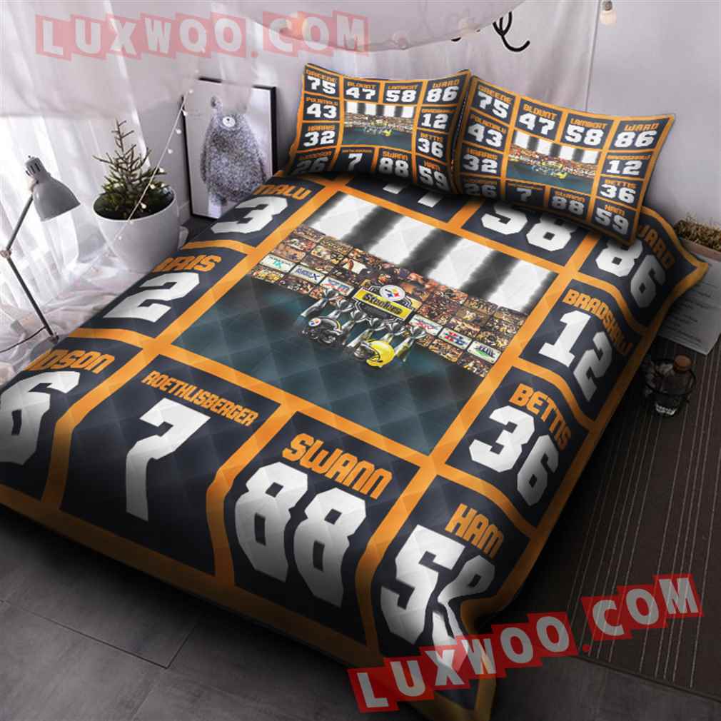 Pittsburgh Steelers Nfl 3d Quilt Bedding Set V5