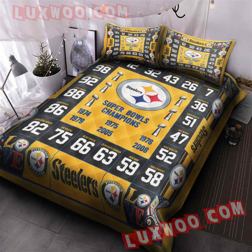 Pittsburgh Steelers Nfl 3d Quilt Bedding Set V7