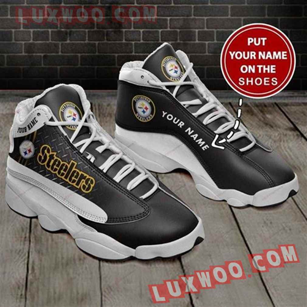 Pittsburgh Steelers Air JD13 Sneakers Steelers Football Skull Air JD13 American Football Fan Gift For Men Women