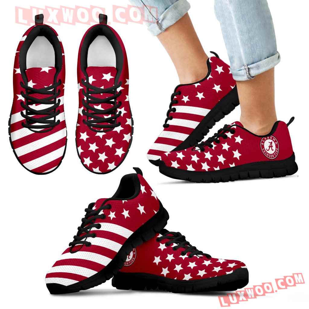 American Flag Full Stars Alabama Crimson Tide Sneakers