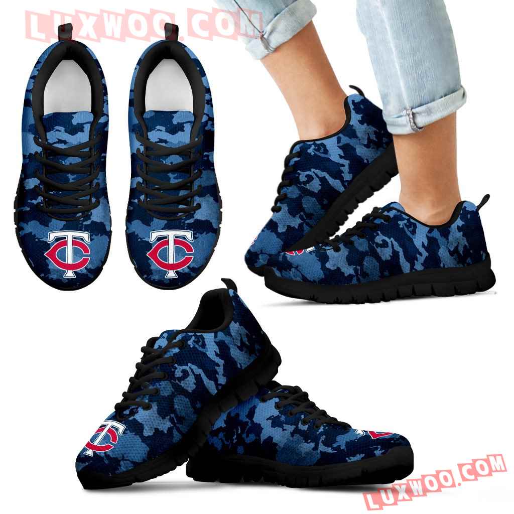 Arches Top Fabulous Camouflage Background Minnesota Twins Sneakers