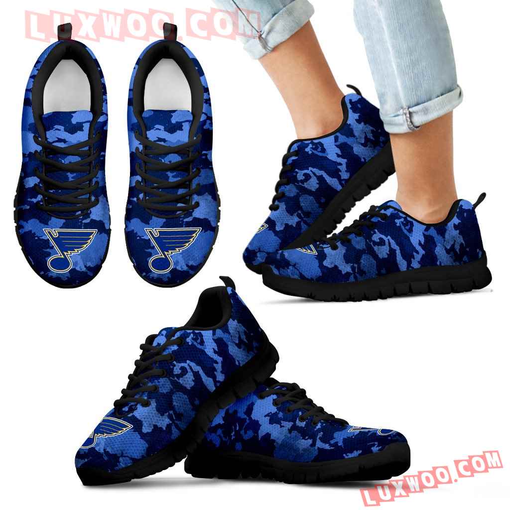 Arches Top Fabulous Camouflage Background St Louis Blues Sneakers