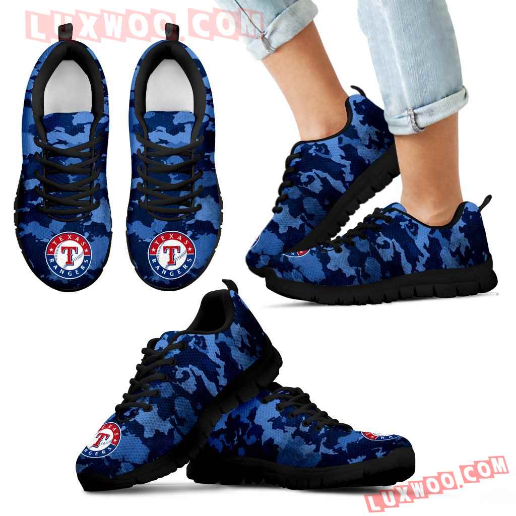 Arches Top Fabulous Camouflage Background Texas Rangers Sneakers