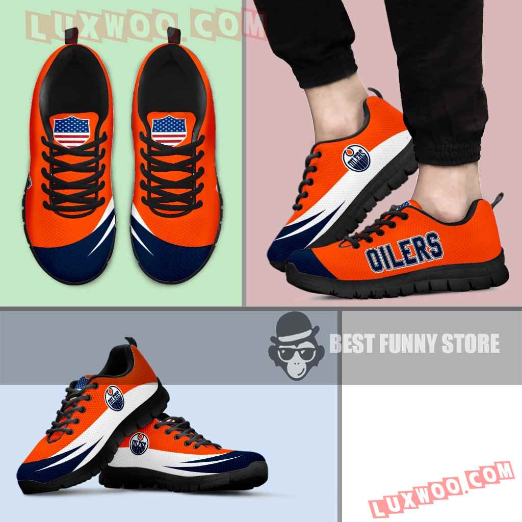 Awesome Gift Logo Edmonton Oilers Sneakers