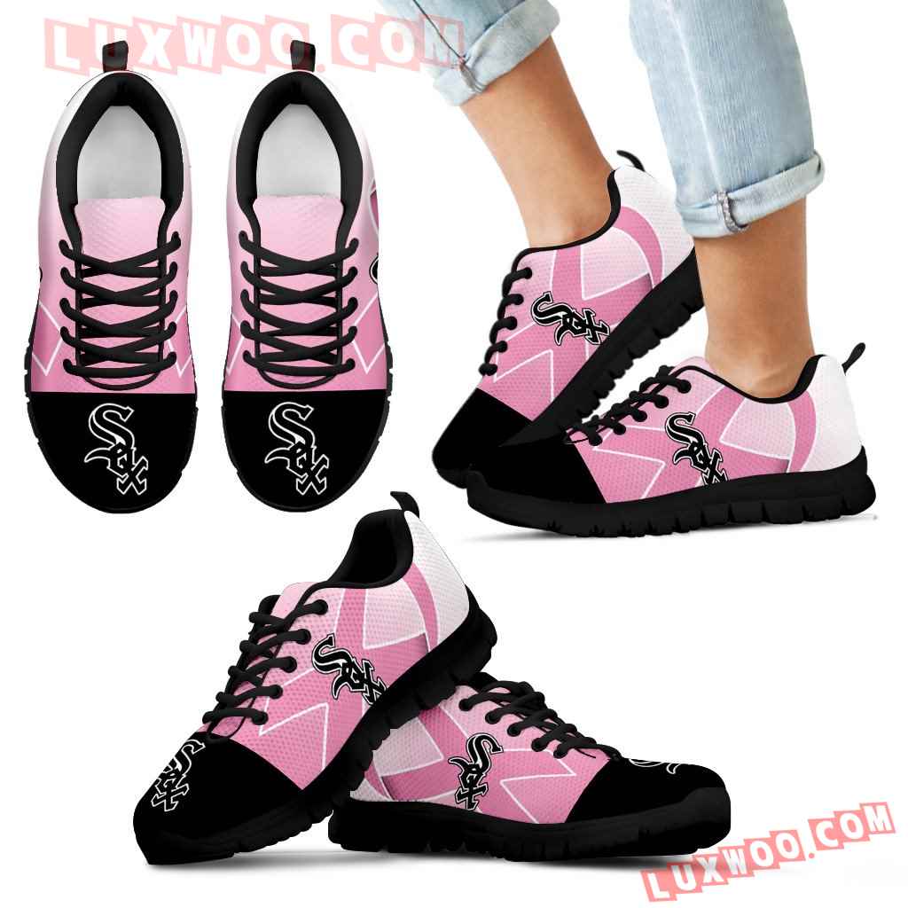 Chicago White Sox Cancer Pink Ribbon Sneakers