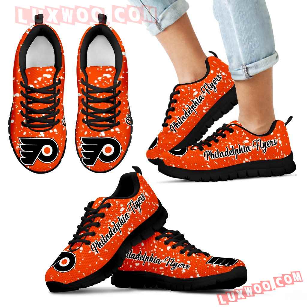 Christmas Snowing Incredible Pattern Philadelphia Flyers Sneakers