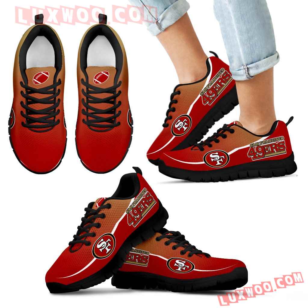 Colorful San Francisco 49ers Passion Sneakers - Luxwoo.com