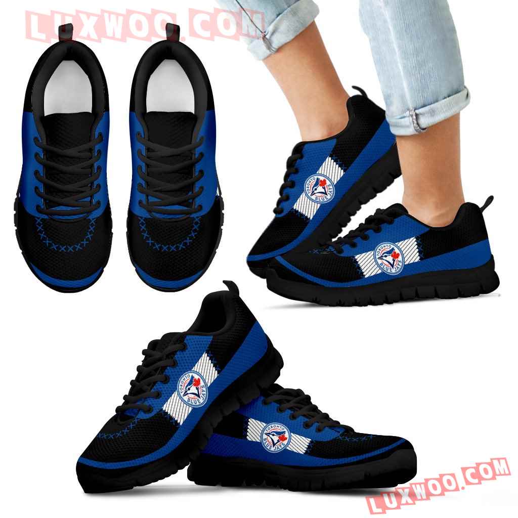 Cross Thread Seamless Beautiful Logo Toronto Blue Jays Sneakers