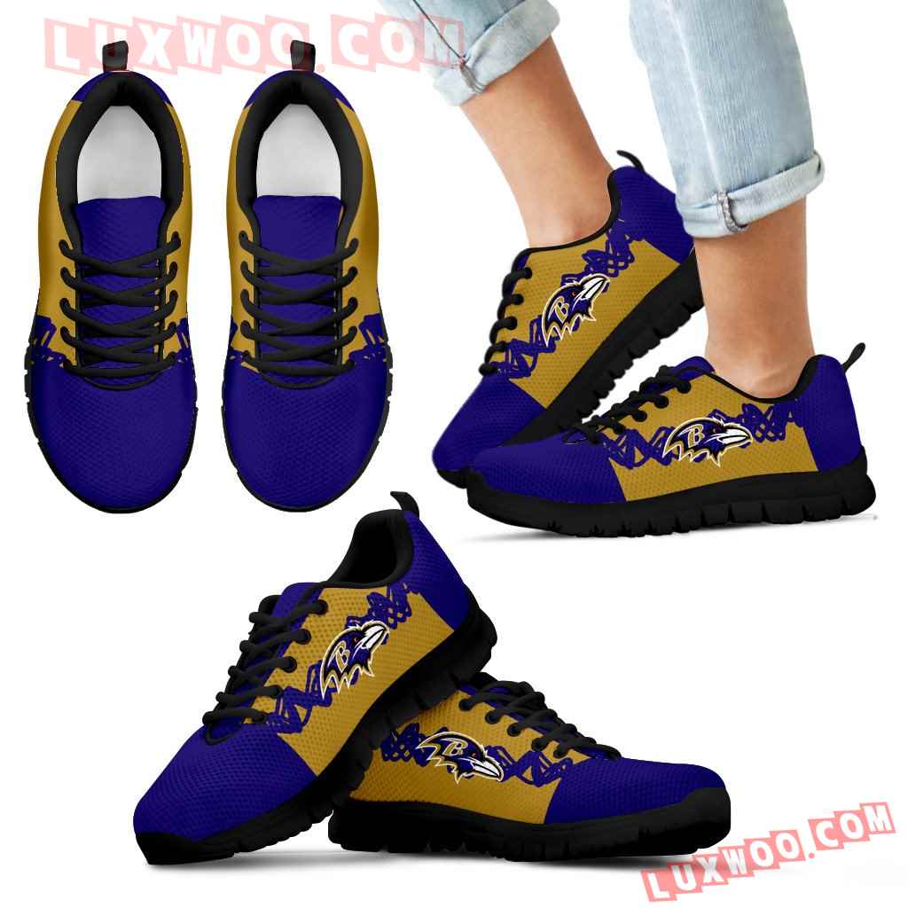 Doodle Line Amazing Baltimore Ravens Sneakers V1