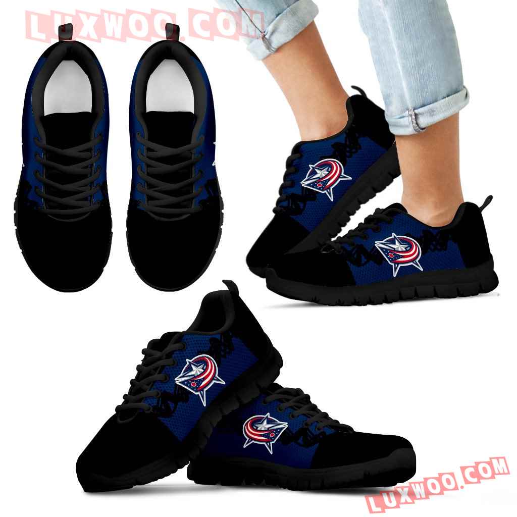 Doodle Line Amazing Columbus Blue Jackets Sneakers V2