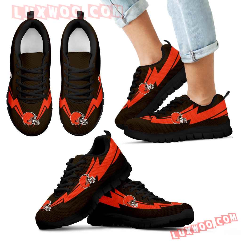 Three Amazing Good Line Charming Logo Cleveland Browns Sneakers