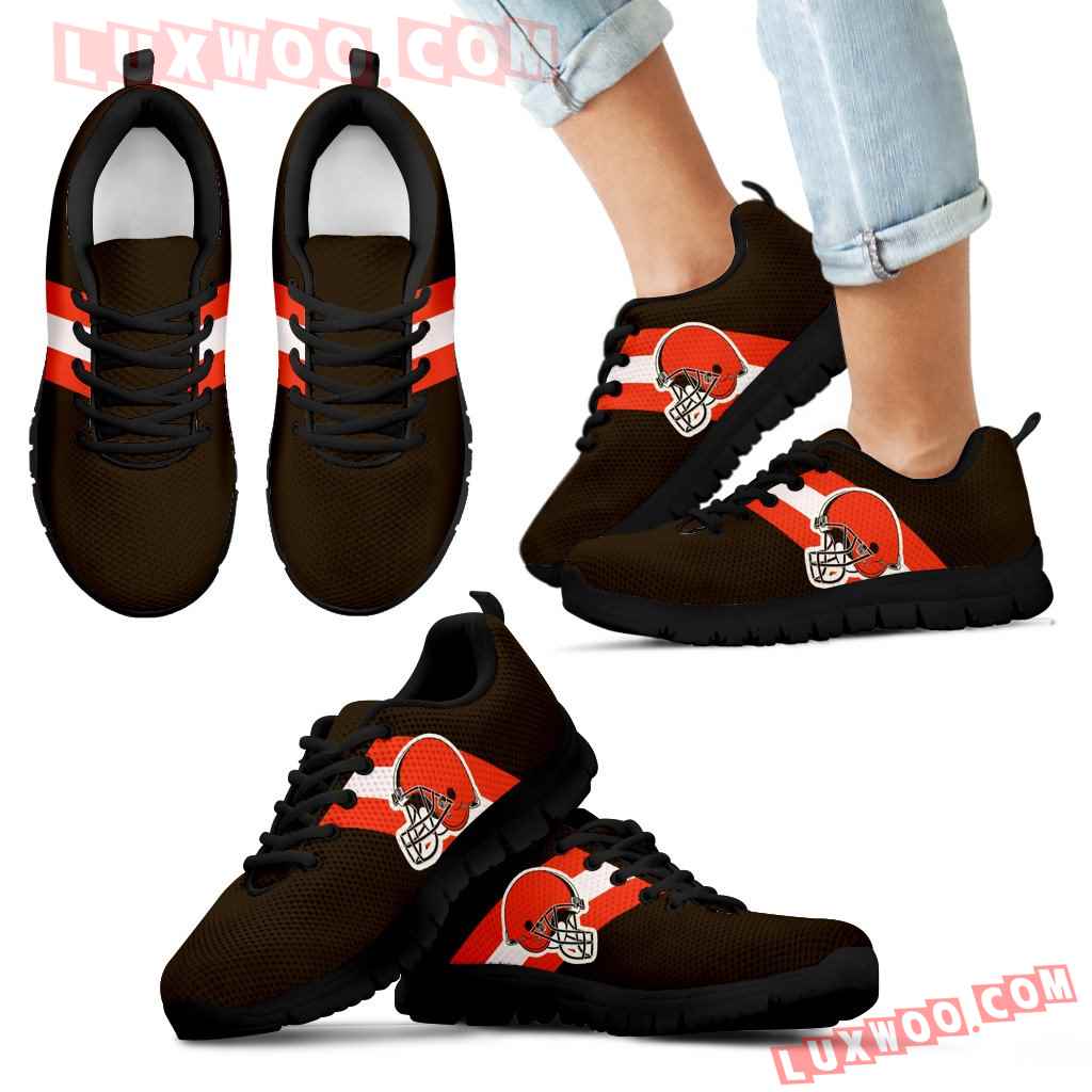 Three Colors Vertical Cleveland Browns Sneakers