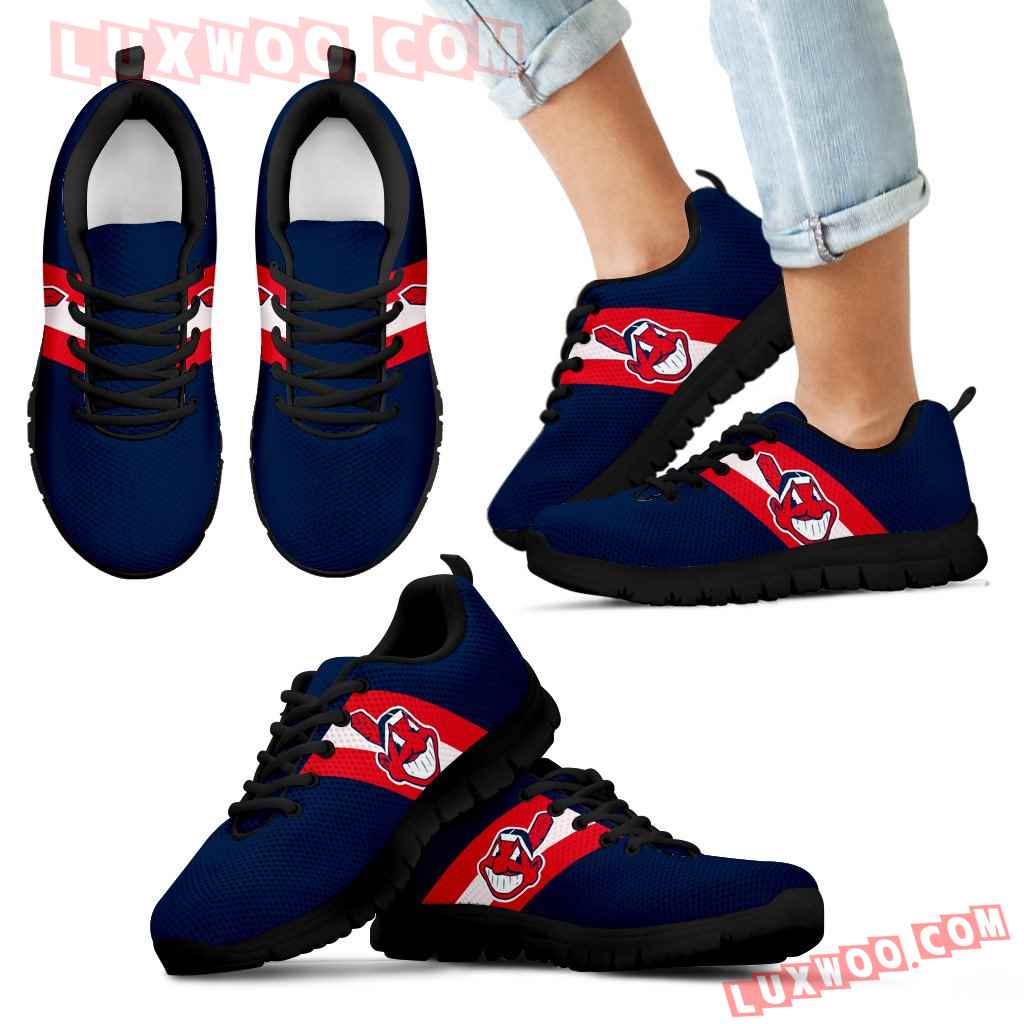 Three Colors Vertical Cleveland Indians Sneakers