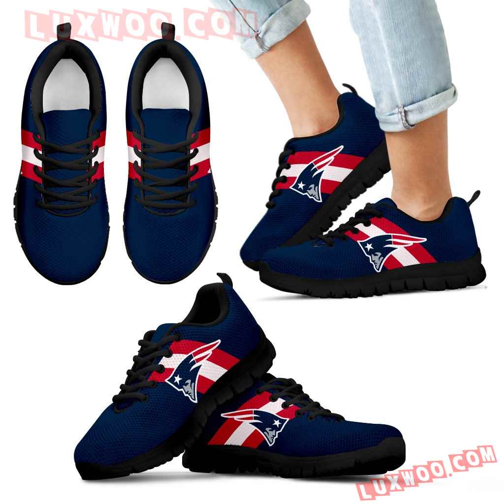 Three Colors Vertical New England Patriots Sneakers