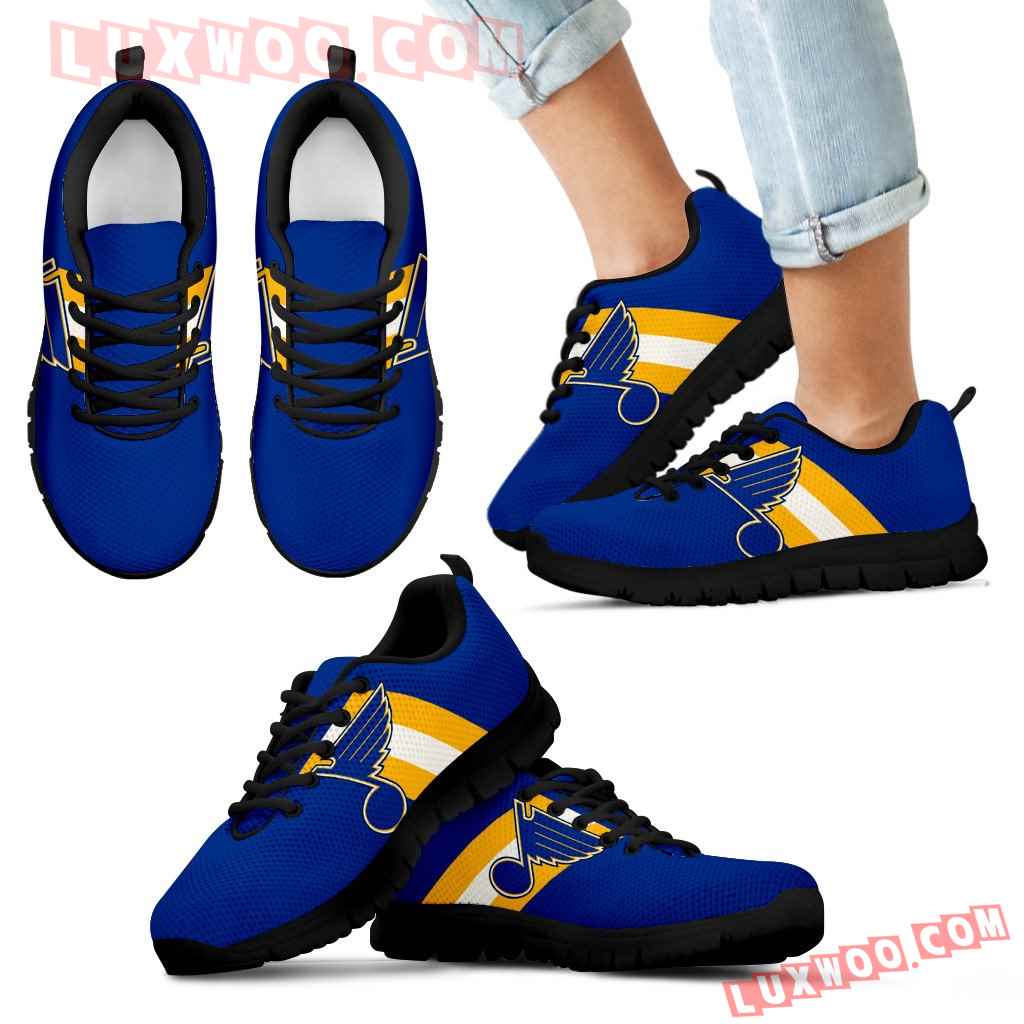 Three Colors Vertical St Louis Blues Sneakers