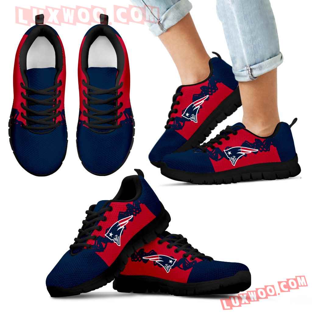 Doodle Line Amazing New England Patriots Sneakers V1
