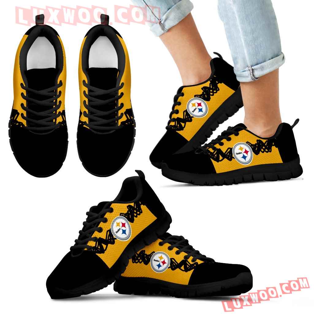 Doodle Line Amazing Pittsburgh Steelers Sneakers V1