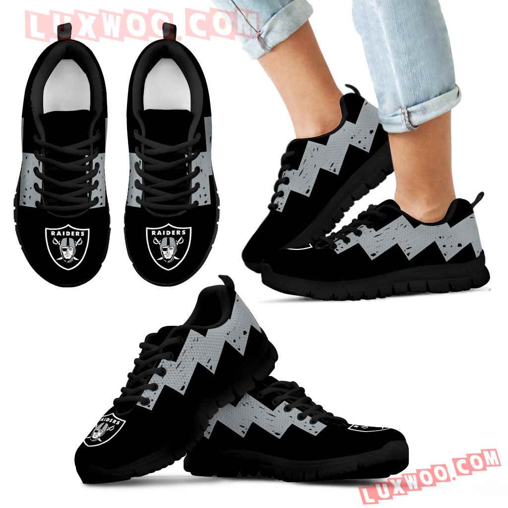 Dragon Flying Fancy Oakland Raiders Logo Sneakers