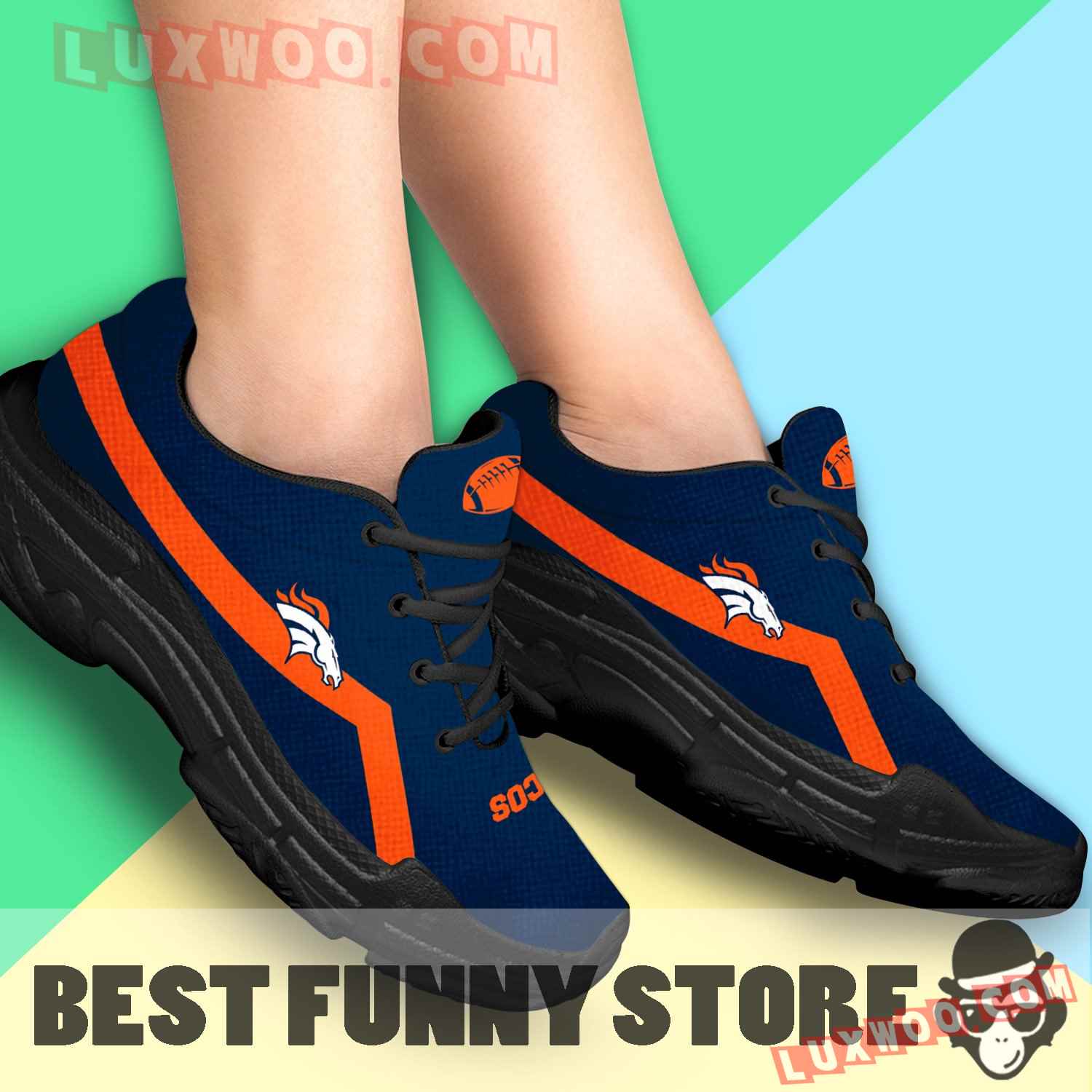 Edition Chunky Sneakers With Line Denver Broncos Shoes