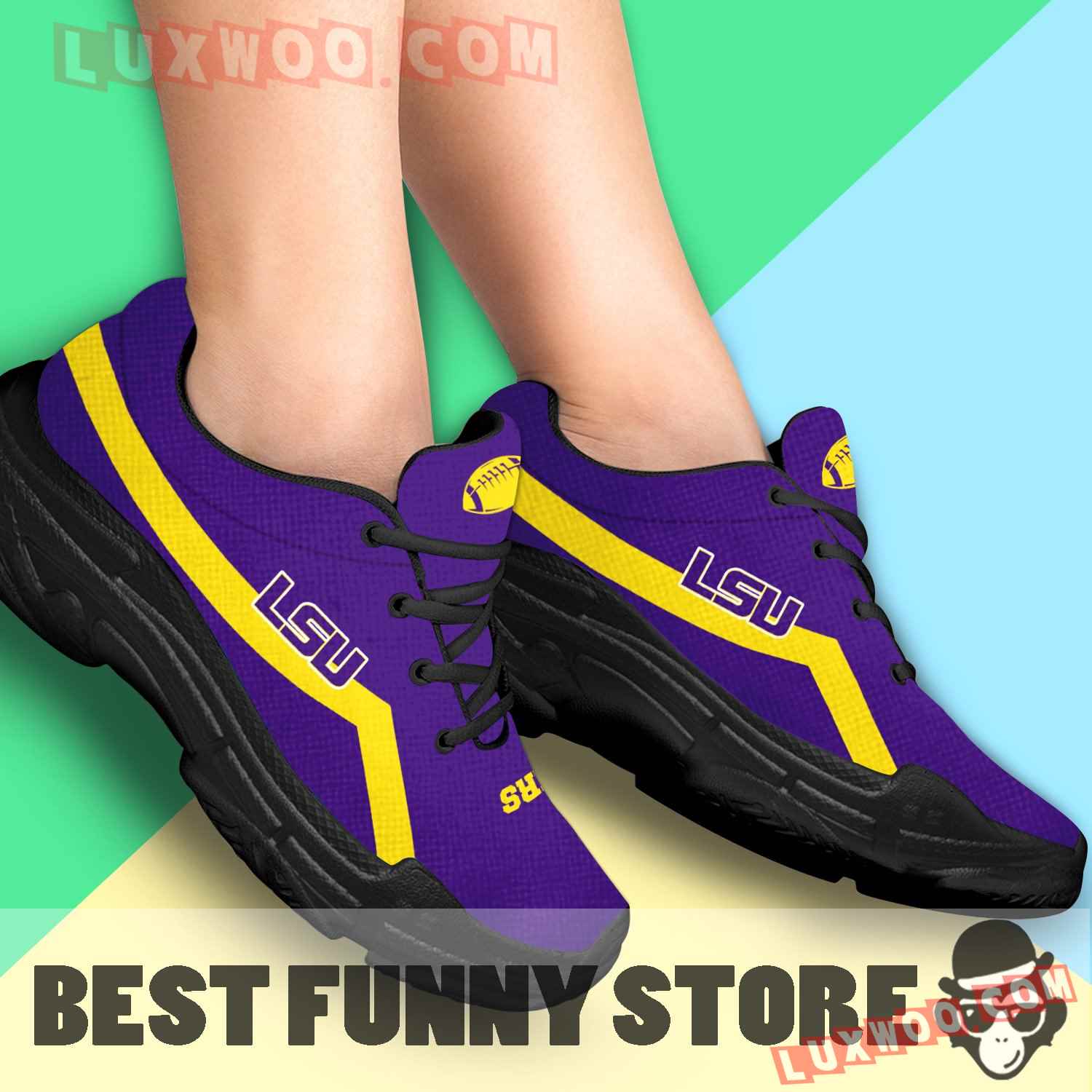 Edition Chunky Sneakers With Line Lsu Tigers Shoes