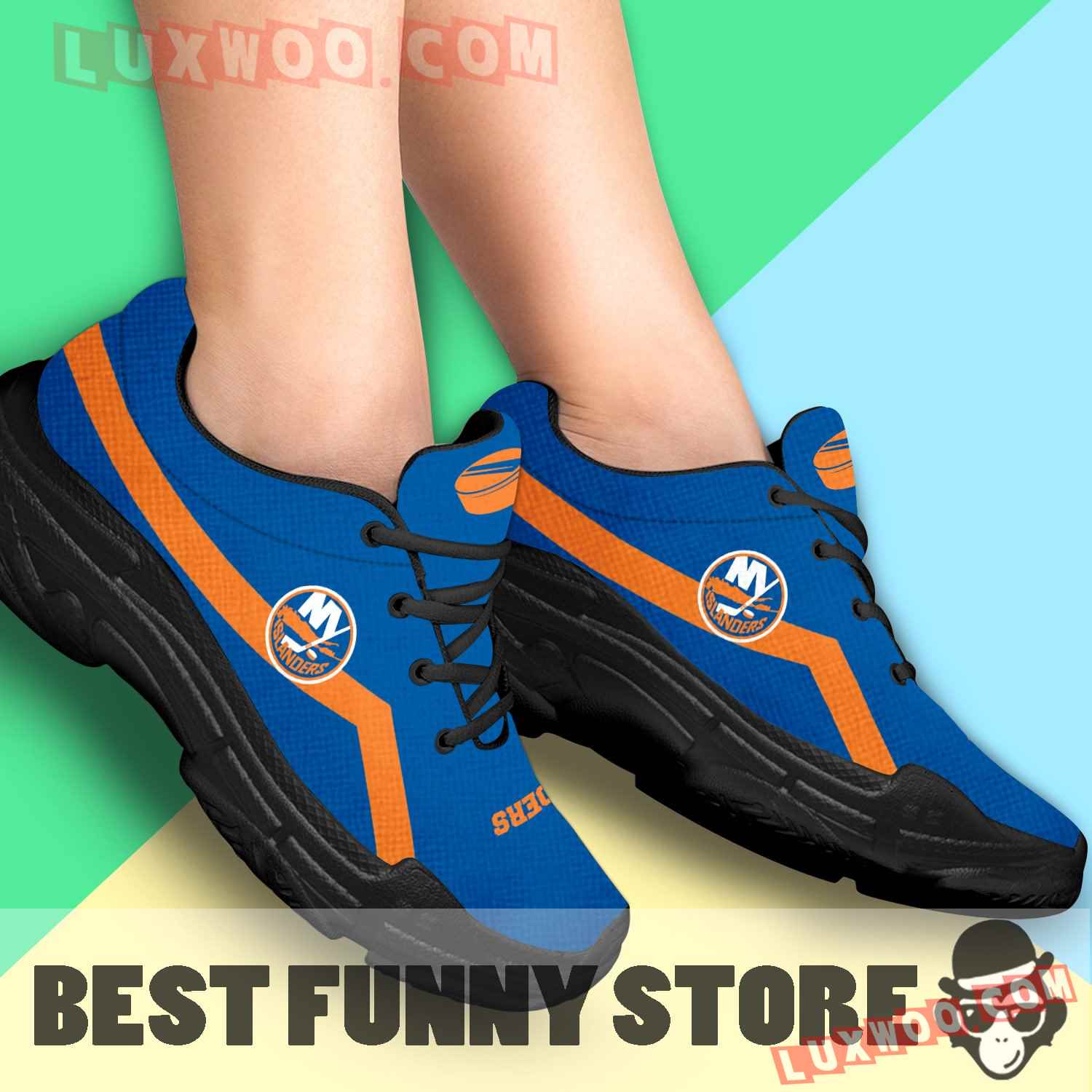 Edition Chunky Sneakers With Line New York Islanders Shoes - Luxwoo.com