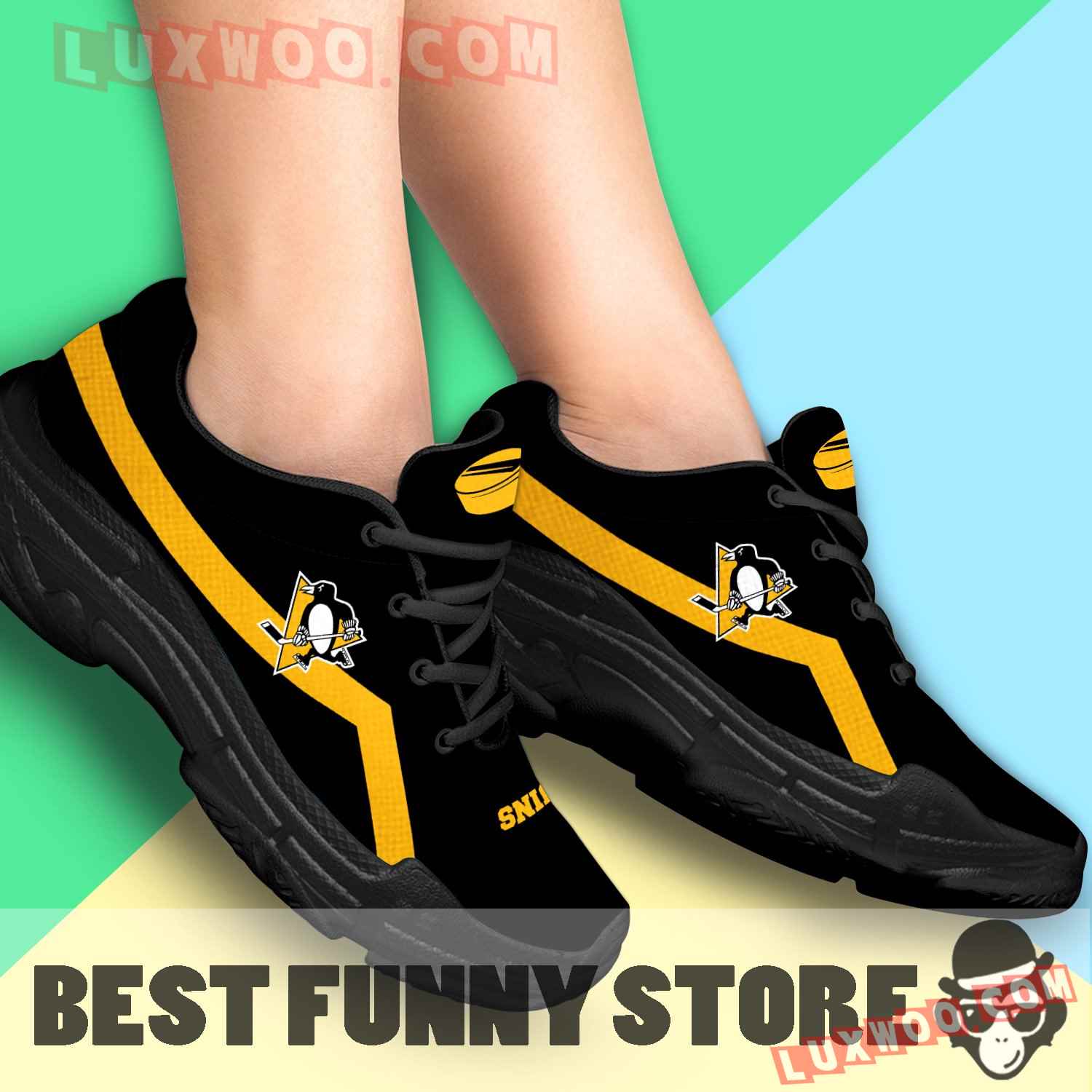 Edition Chunky Sneakers With Line Pittsburgh Penguins Shoes