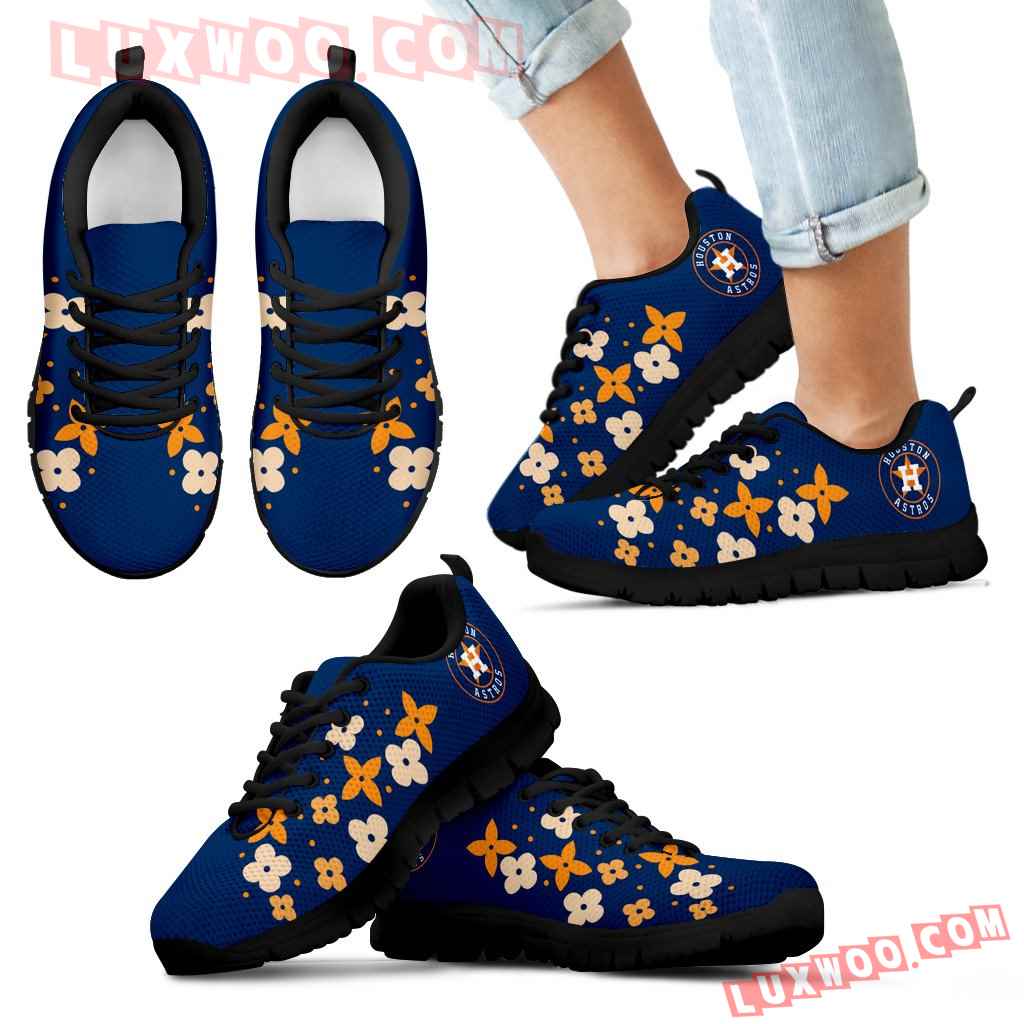 Flowers Pattern Houston Astros Sneakers