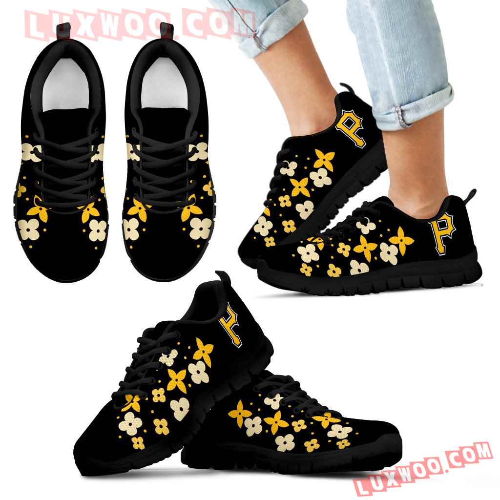 Flowers Pattern Pittsburgh Pirates Sneakers