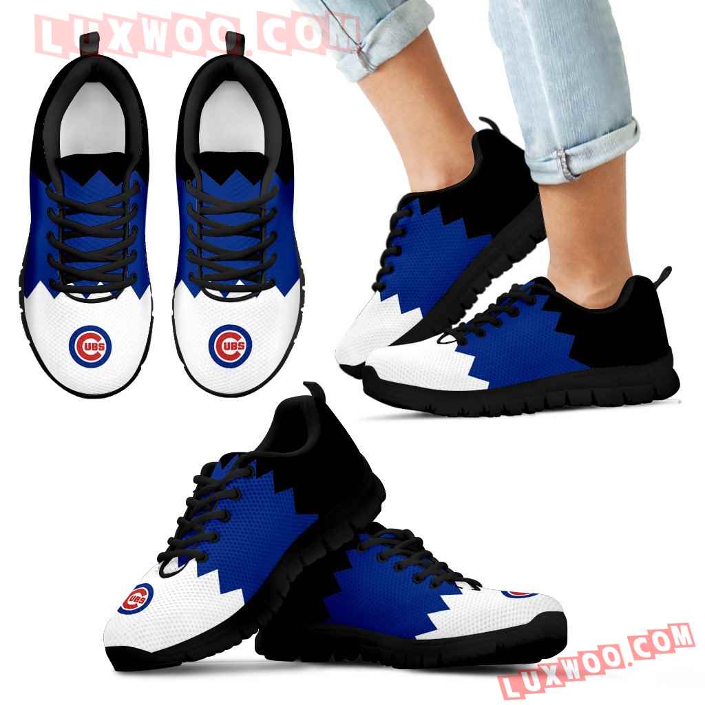 Incredible Line Zig Zag Disorder Beautiful Chicago Cubs Sneakers