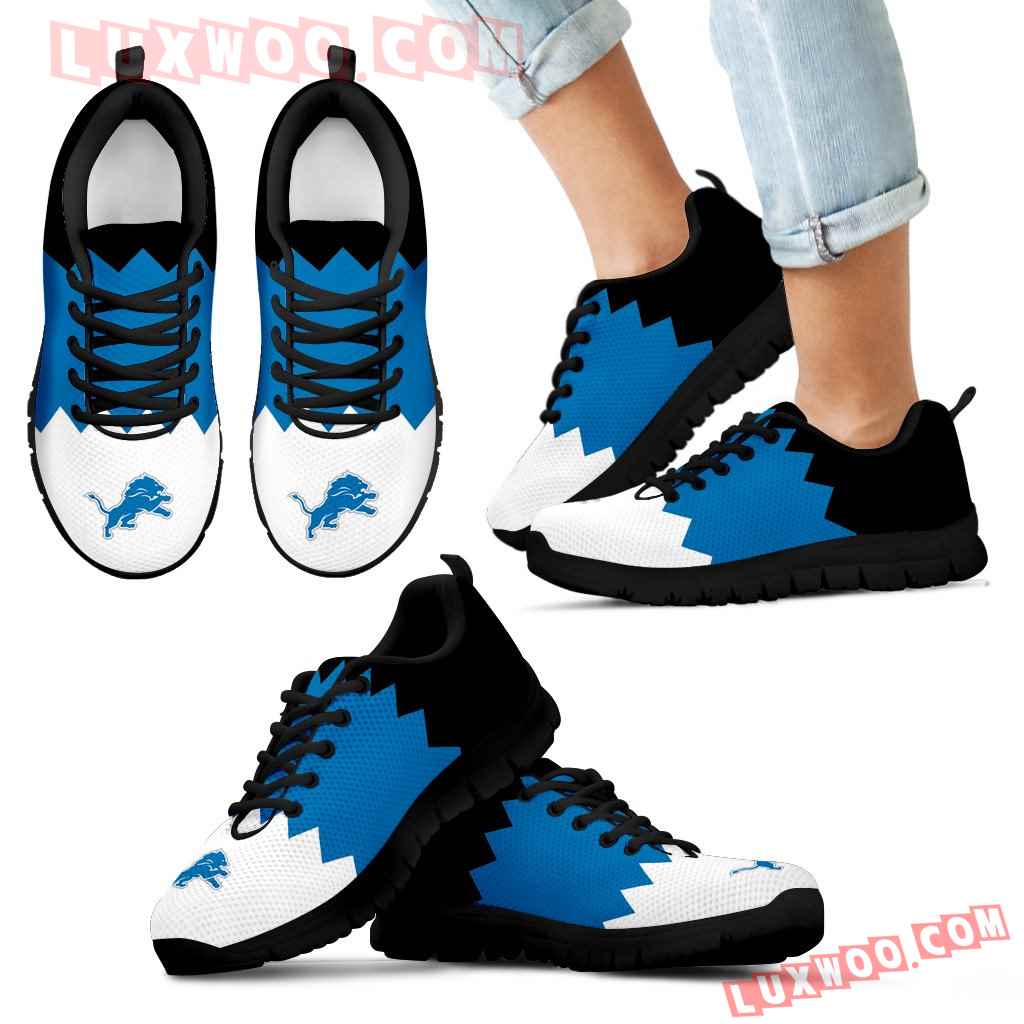 Incredible Line Zig Zag Disorder Beautiful Detroit Lions Sneakers