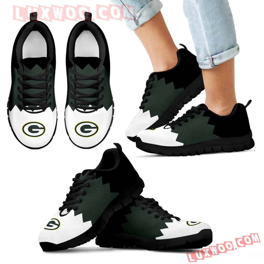 Incredible Line Zig Zag Disorder Beautiful Green Bay Packers Sneakers