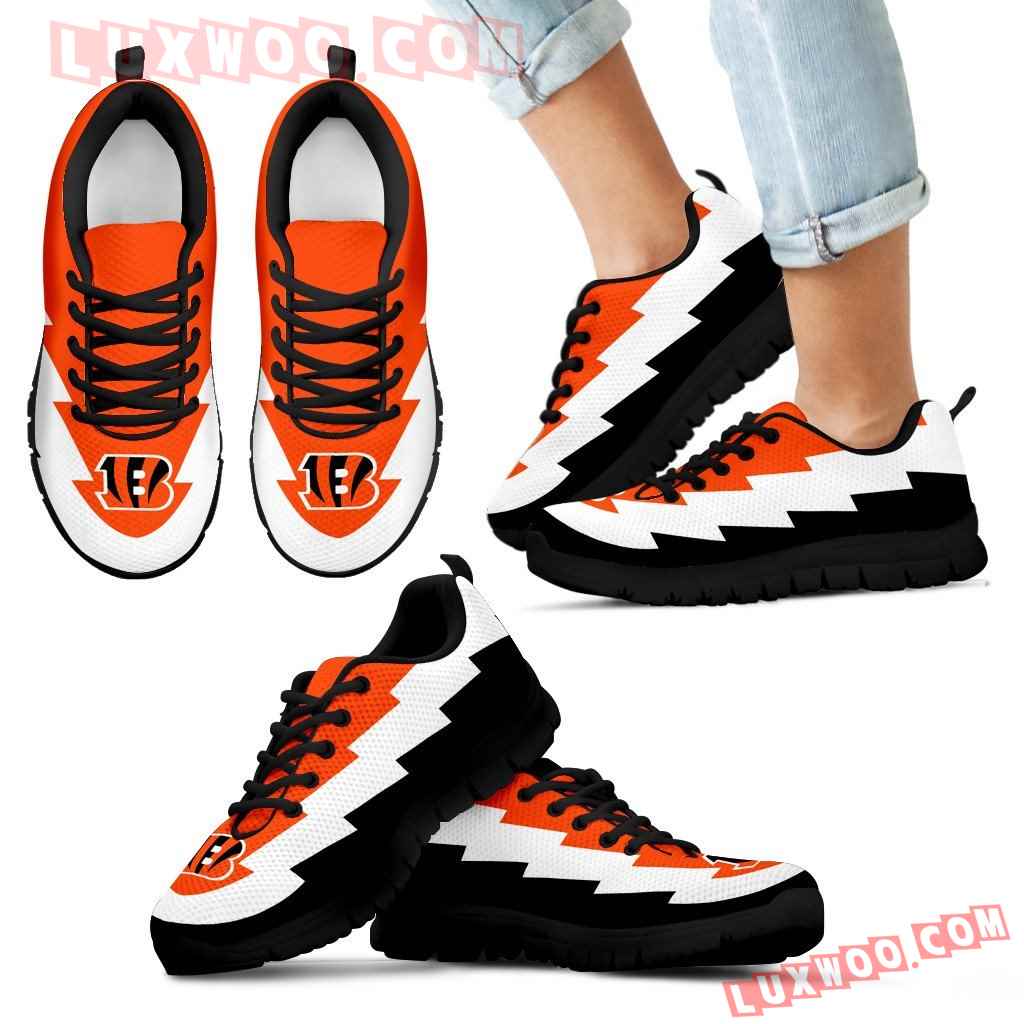 Jagged Saws Creative Draw Cincinnati Bengals Sneakers