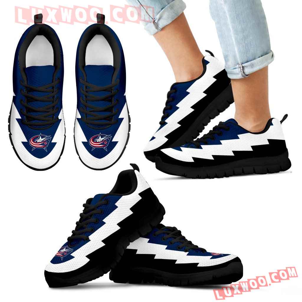 Jagged Saws Creative Draw Columbus Blue Jackets Sneakers