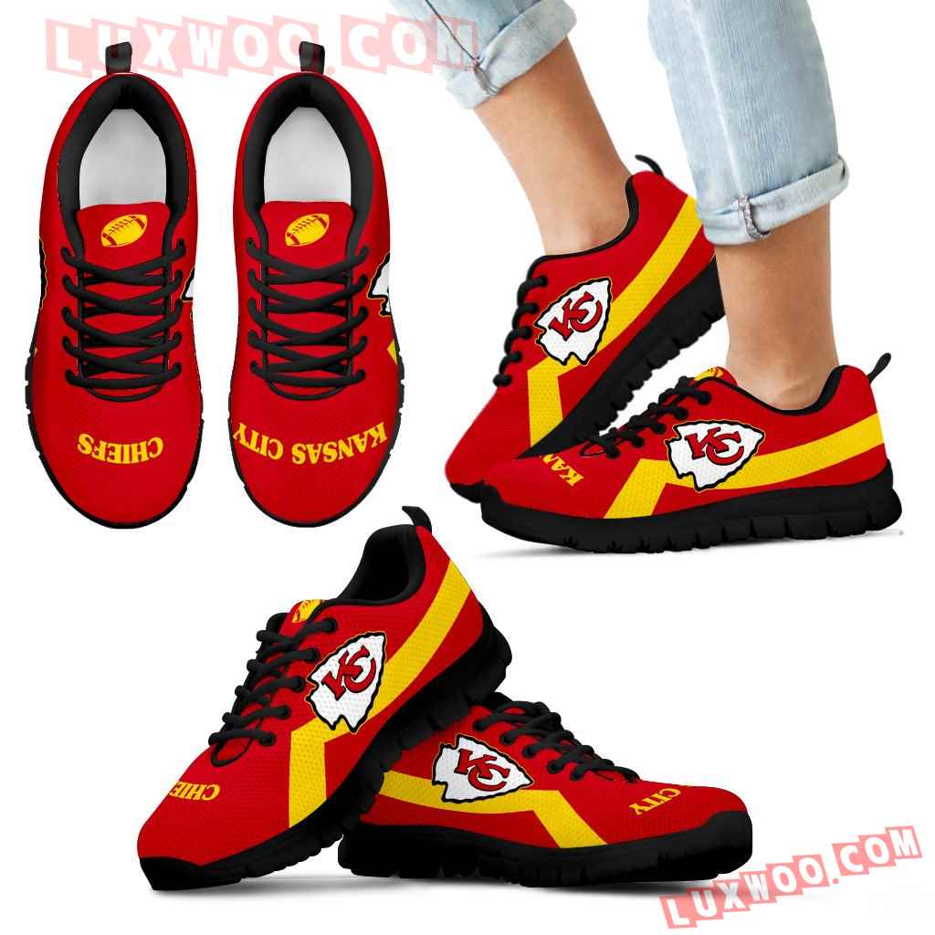 Kansas City Chiefs Line Logo Sneakers Luxwoo