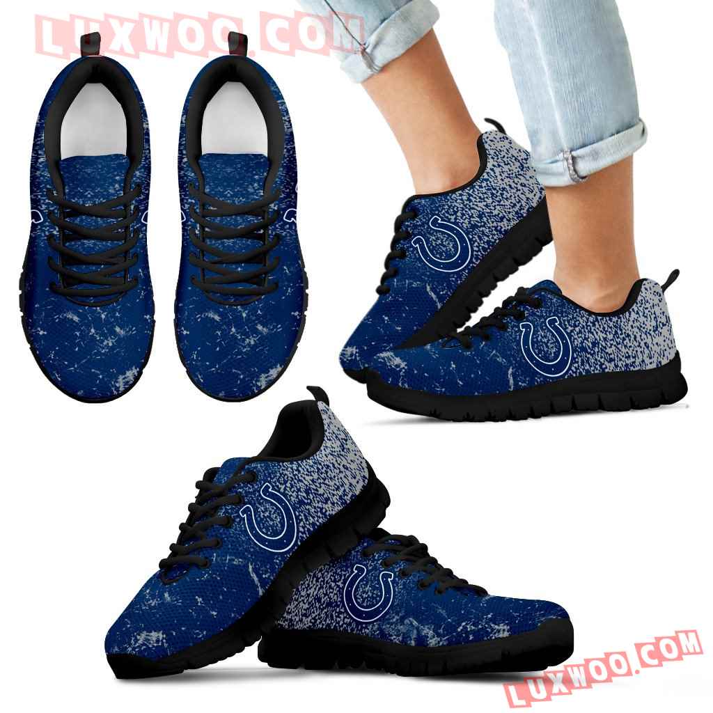 Light Tiny Pixel Smashing Pieces Indianapolis Colts Sneakers
