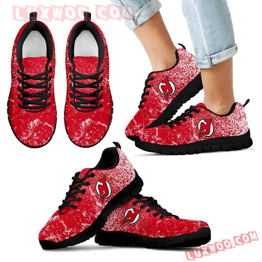 Light Tiny Pixel Smashing Pieces New Jersey Devils Sneakers